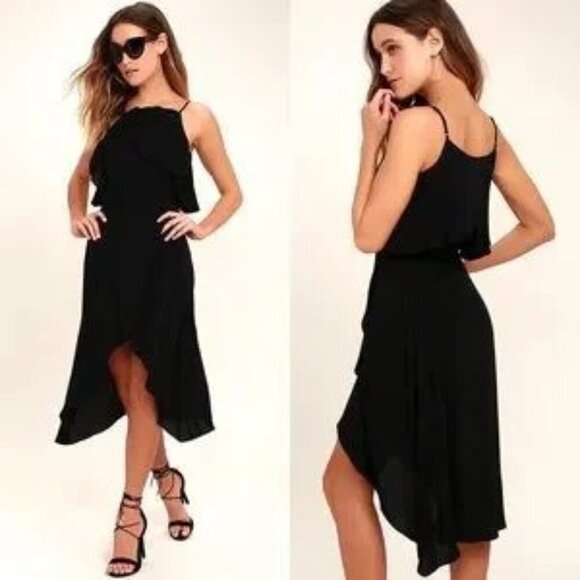 NEW Lulus I Found You Black High-Low Dress Small - Picture 1 of 5